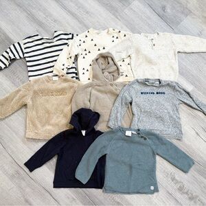 Zara Kids' Sweatshirts & Hoodies Collection - Navy, Cream, Gray
